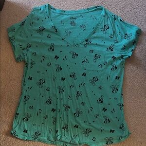 Disney Women's Teal Mickey Mouse Tee